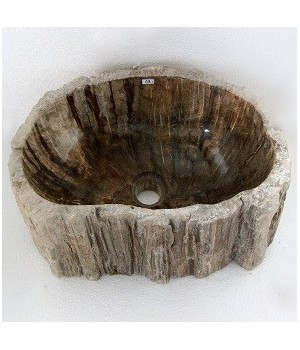 Petrified wood sink