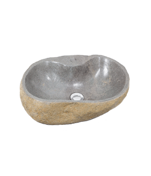 River Stone Sink With Faucet Hole