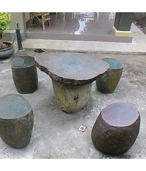 River Stone Table and Stools